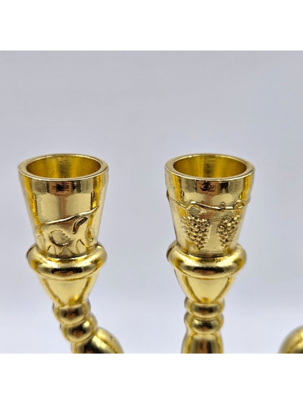 7 Taper Holy Land Symbols of the 12 Tribes of Israel Menorah Hexagonal Base - Picture 16 of 16